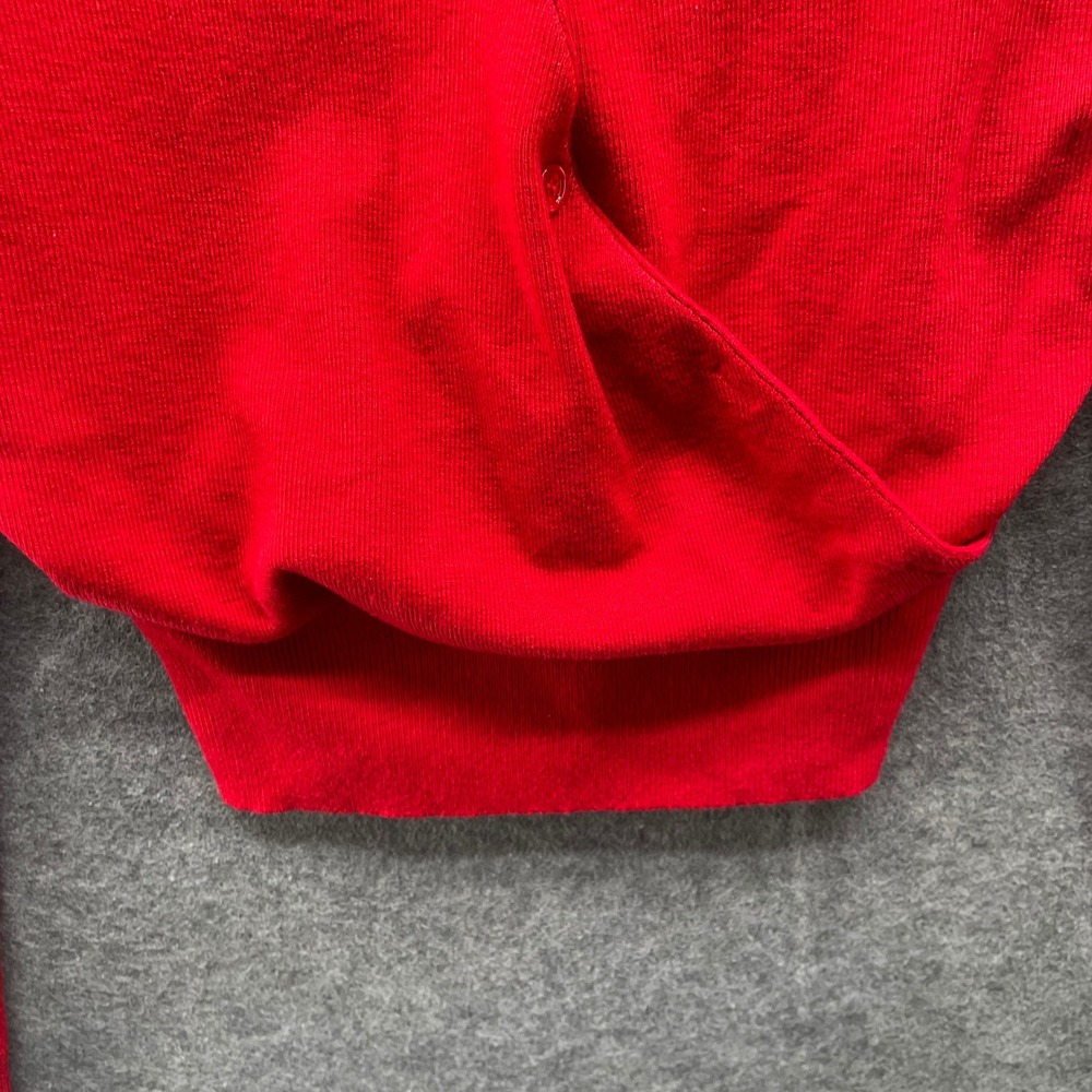 NWT Zara 2-In-1 Cardigan Sweater Womens S Red Knit Wrap Front Lightweight - Picture 4 of 10